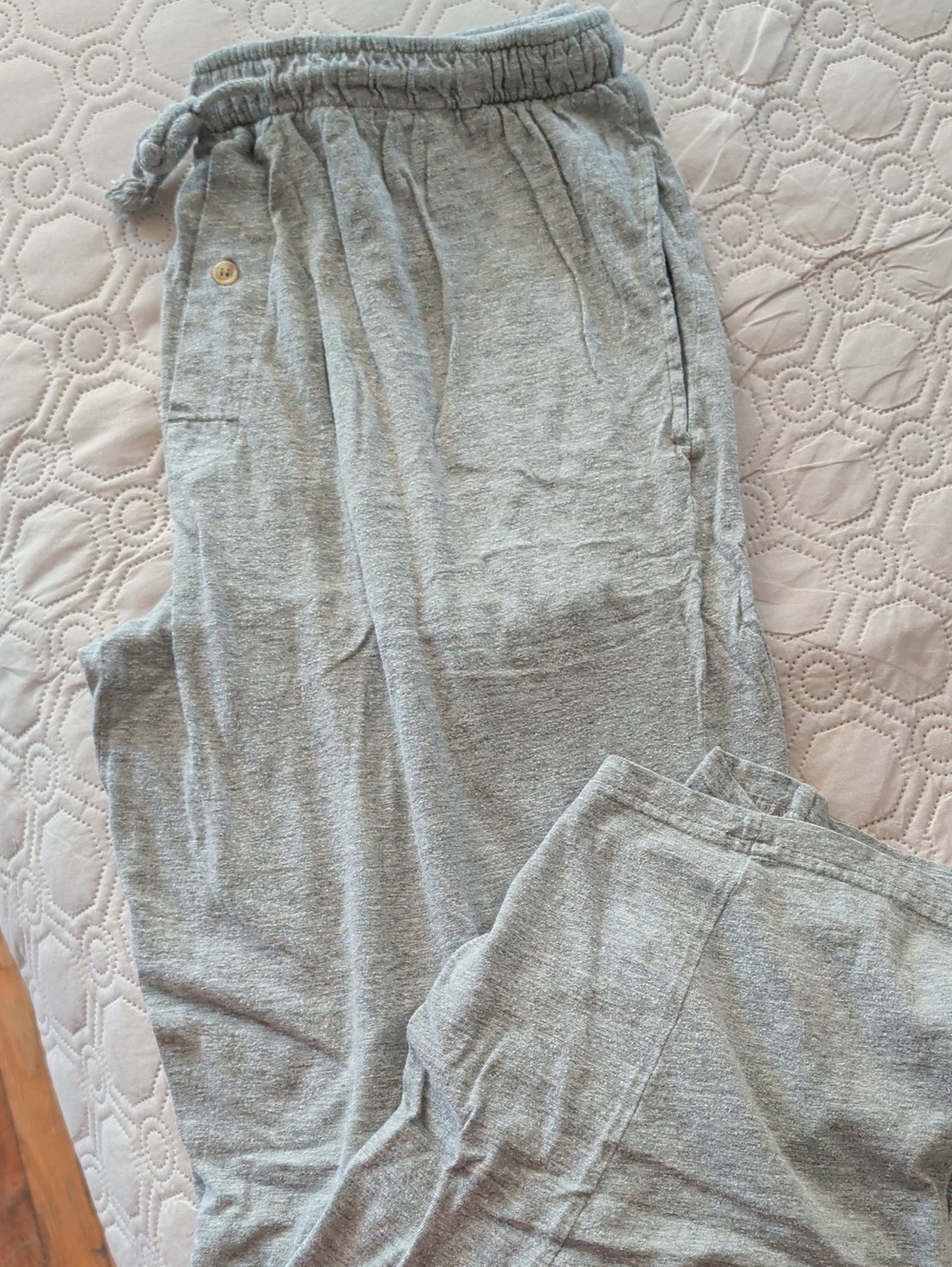 Light Gray Lounge Pants - Soft Knit Drawstring